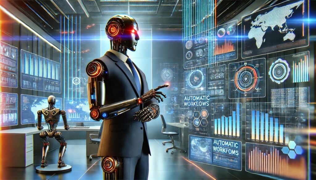 cyborg-em-ambiente-de-negocios-de-alta-tecnologia-interagindo-com-interfaces-digitais-e-graficos-automatizados
